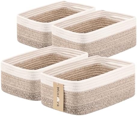 MiniArk Small Storage Baskets for Organizing | Closet Organizer Bins | Shelf by MiniArkStorageBasketsHome