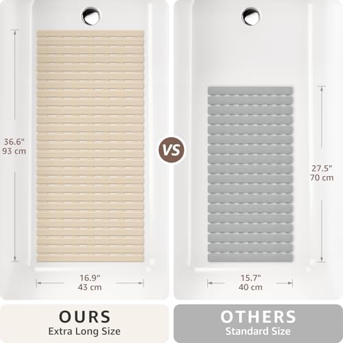OTHWAY Non Slip Shower Mat, 36.6" x 16.9" Non Slip Shower Mats - Image 2