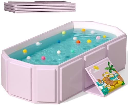 Portable Folding Baby Bath Tub, 29.5L x 17.7W x 9.8H inches, Suitable by ROUSKY
