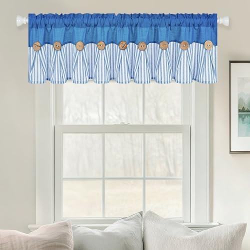 ASPMIZ Farmhouse Cotton Linen Valances - Image 3
