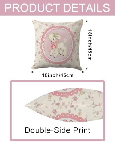 Lamb Pillow Cover 18x18 - Image 6