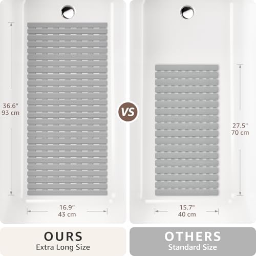 OTHWAY Non Slip Shower Mat, 36.6" x 16.9" Soft Bath Mat - Image 2