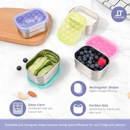 Tanjiae 8oz Small Stainless Steel Snack Containers - Image 5