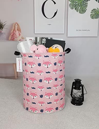 QUEENLALA Large Foldable Round Storage Basket Laundry Hamper - Image 4