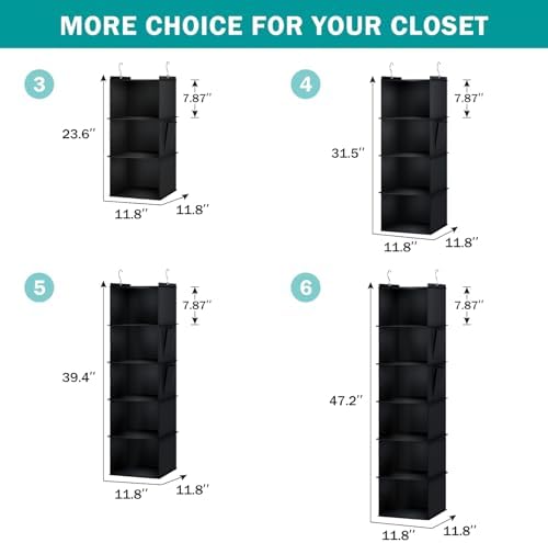 YOUDENOVA Hanging Closet Organizer and Storage - Image 4