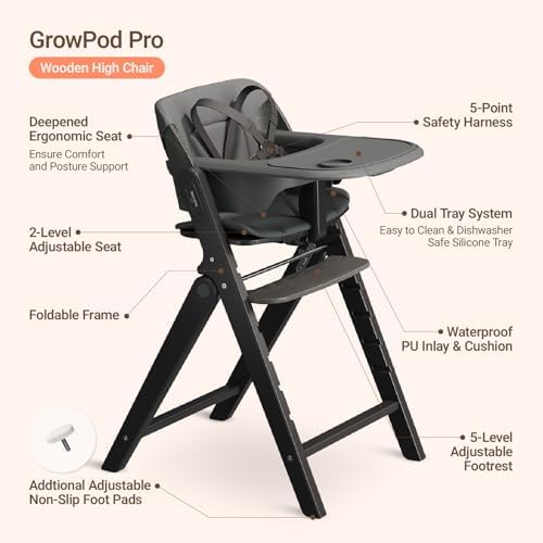 Mamazing GrowPod Pro Wooden Baby High Chair - Image 6