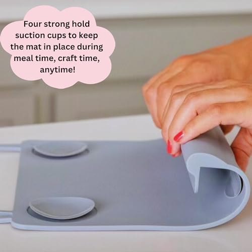 The Table Tyke Silicone Suction Placemat | Teething Edge Bumper/Spill Stopper | - Image 3