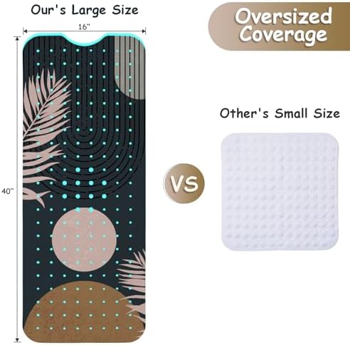 Bathtub Mat Non Slip, Bohemia Extra Long Bath tub Mat Shower Floor Mat - Image 2