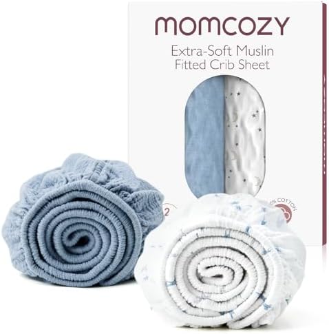 Momcozy Mini Crib Sheets 38"x26", Pack and Play Sheet by Momcozy