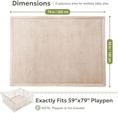 Baby Play Mat for Floor, Velvet Play Mat - Image 6
