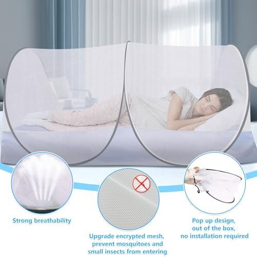 78*41*31 Inch Extra Large Pop Up Mosquito Net, Portable Foldable Mesh Tent - Image 3