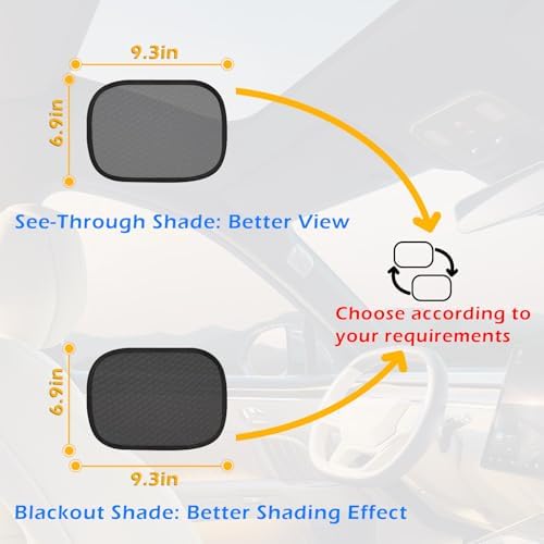 Car Window Shades, 2 Packs Mini Car Sun Shade - Image 4