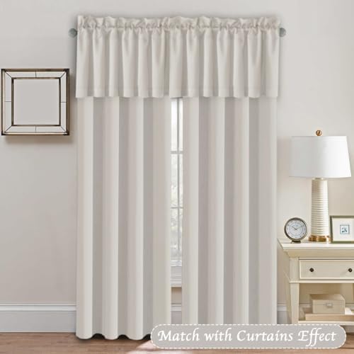 H.VERSAILTEX Blackout Valances for Windows, Kitchen Valance Curtains for Living - Image 3