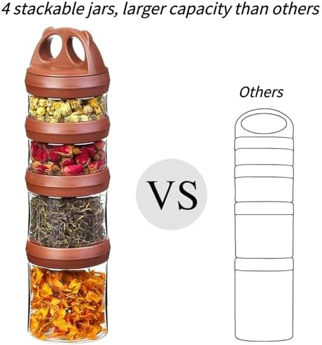 SELEWARE Brown Stackable Snack Containers - Image 4