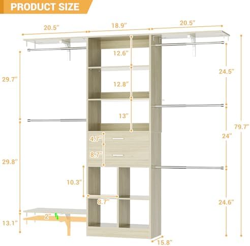 5FT Small Closet System, Baby Closet Organizer System - Image 3