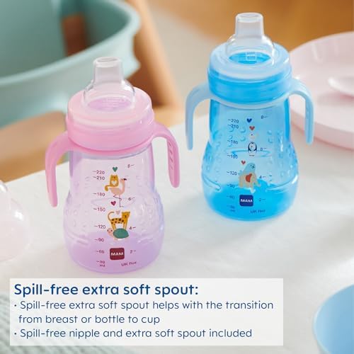 MAM Trainer Sippy Cup for Toddlers 1-3, 8 oz. Transition Drinking Cup - Image 2