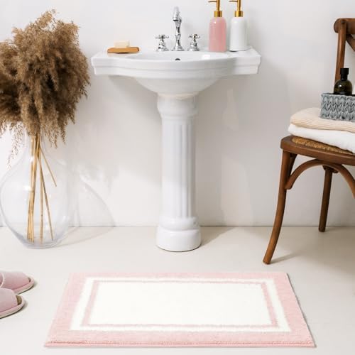 GRANNY SAYS Pink Bathroom Rug, Cute Bath Mat - Image 2