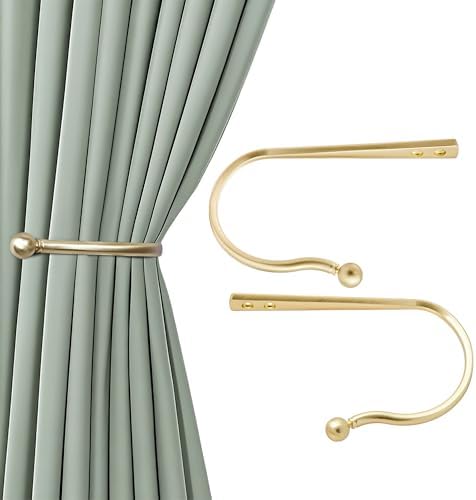 Mini Ball Curtain Holdbacks 2 Pack, Solid Zinc Alloy Wall Mounted Curtain - Image 2