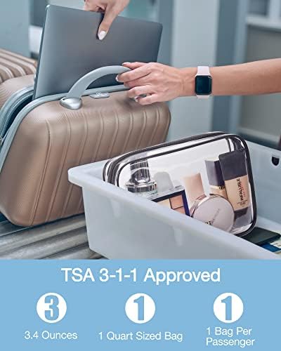 BAGSMART Clear Toiletry Bag 2-Pack TSA Approved Water-Repellent - Image 3