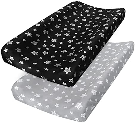Changing Pad Cover for Boys Girls, Soft Unisex Diaper Change Table Sheets by Moonsea