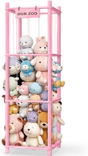 Woodure Stuffed Animal Storage & Organizer, Wooden Cute Zoo Toy Holder by CraftingNatureandComforts