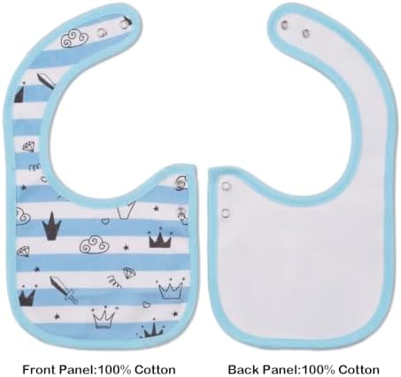 Maiwa 6 Pack Waterproof Cotton Baby Bibs - Image 3