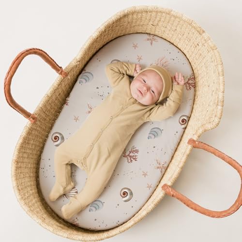 Stretch Fitted Bassinet Sheet Set BROLEX 2 Pack Cradle Sheets - Image 3