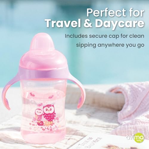 Avima 10 oz Trainer Sippy Cup w Handles & Soft Silicone Spout - Image 6