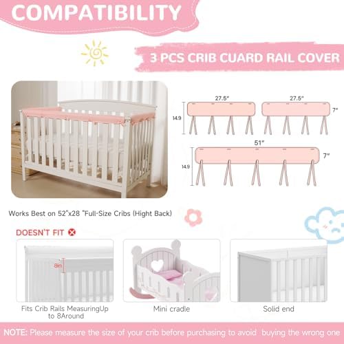 Double Thickness Crib Rail Teething Guard, Designed - Image 5