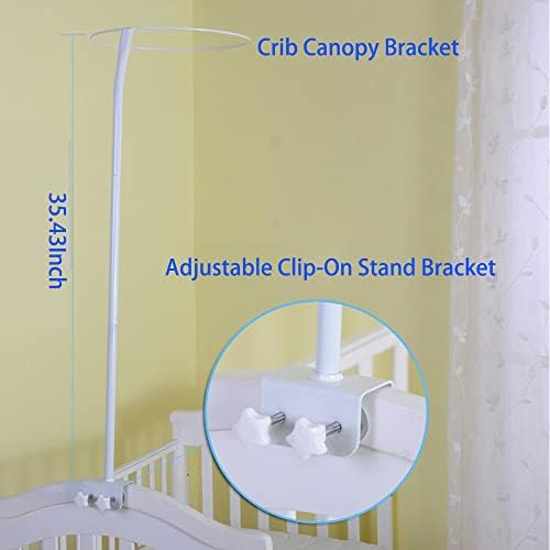 Crib Canopy Holder Mosquito Net Stand Set Metal - Image 2