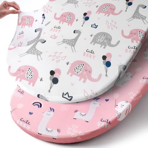 Stretch Fitted Bassinet Sheet Set BROLEX 2 Pack Cradle Sheets by BROLEX