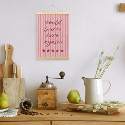 TLESKE Pink Funny Classroom Wall Art Poster, Would Learn Here Again Wall Decor - Image 6