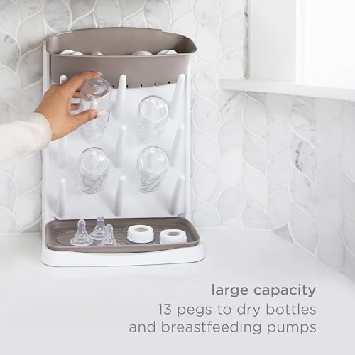 Ubbi Vertical Baby Bottle Drying Rack, Space Saving Countertop Drying Rack Baby - Image 3