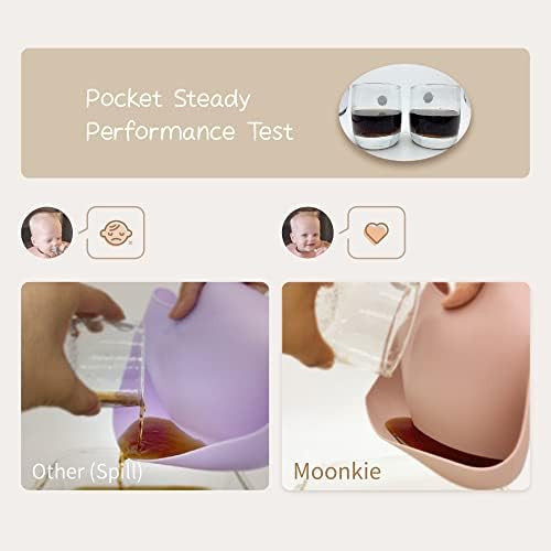 Moonkie Silicone Baby Bibs Set of 2, Waterproof Feeding Bibs - Image 6