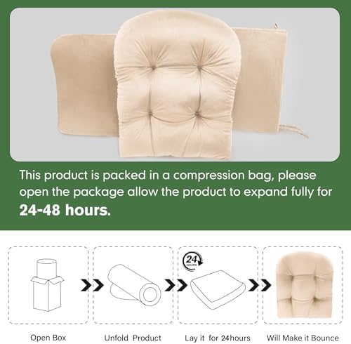 JZHLLA Glider Rocker Replacement Cushion Set - Image 4