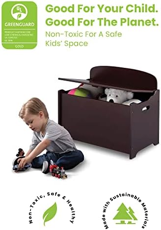 Delta Children MySize Deluxe Toy Box, Dark Chocolate - Image 3