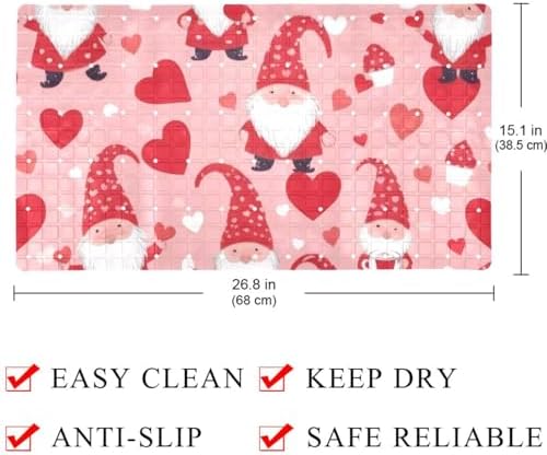 Bathtub Mat Non Slip 26.8x15.1 Inch, Gnomes - Image 4