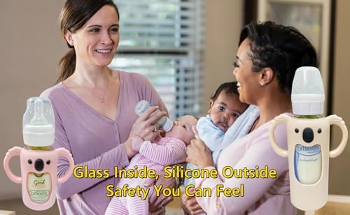 2 Pcs Silicone Sleeve for Dr. Brown Narrow Glass Baby Bottle 8 oz - Image 4