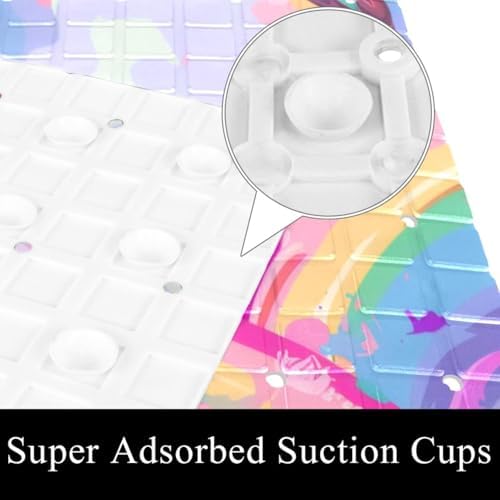 Bath Tub Shower Mat, Washable Bathtub Floor Mats, Suction Cups and Drain Holes - Image 3