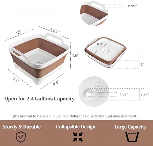 GIMWA 2.4Gal Collapsible Dish Basin - Image 3