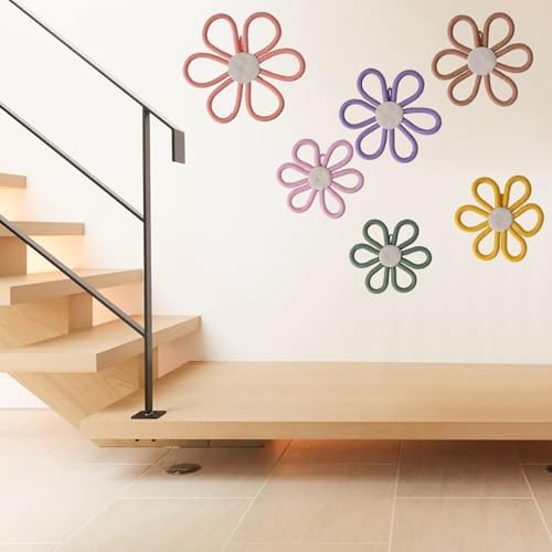 Boho Nursery Decor Daisy Flower Woven Macrame Wall Hanging 3 Size Daisy Flower - Image 2