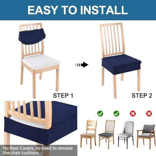 Smiry Waterproof Seat Covers for Dining Room Chairs - Image 5