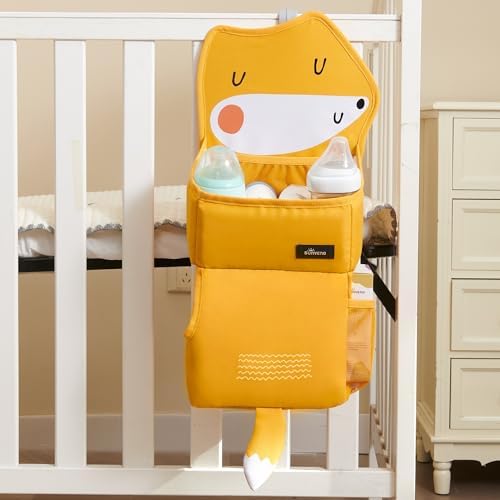 SUNVENO Hanging Diaper Caddy for Crib, Baby Diaper Stacker and Nursery Organizer by SUNVENO
