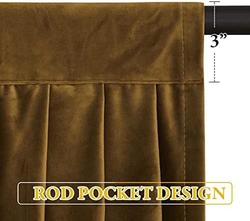 StangH Fall Decor Valance Curtains Gold Brown W39 inches, 1 Panel - Image 4