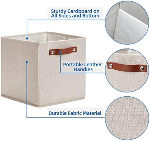 Temary 11x11 Storage Cubes Fabric Storage Cubes Storage Bins - Image 3