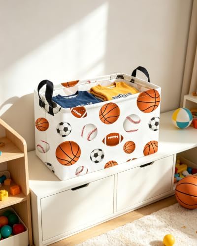 Essme Rectangular Kids Baskets, Ball Storage Box, Cute Basket - Image 3