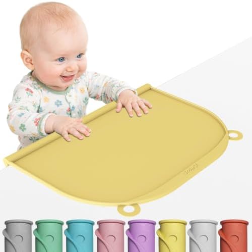 Large Silicone Placemat, Raised Edge Leakproof, Non-Slip by AUFORPET