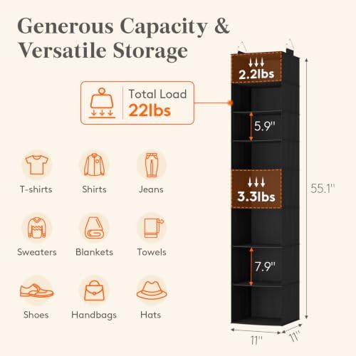 Lifewit Hanging Closet Organizer and Storage - Image 3