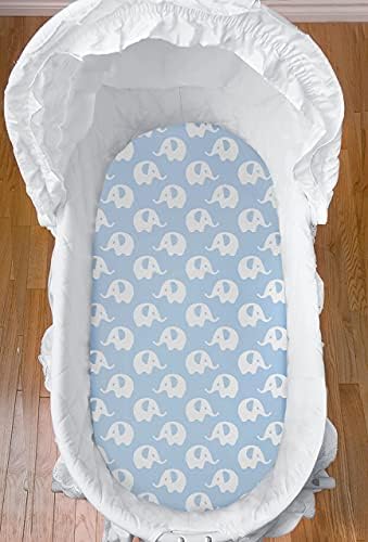 Cambria Baby 100% Organic Cotton Jersey Fitted Bassinet Sheets - Image 6