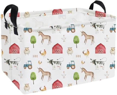 Essme Rectangular Farm Basket, Cute Storage Bins by ESSME